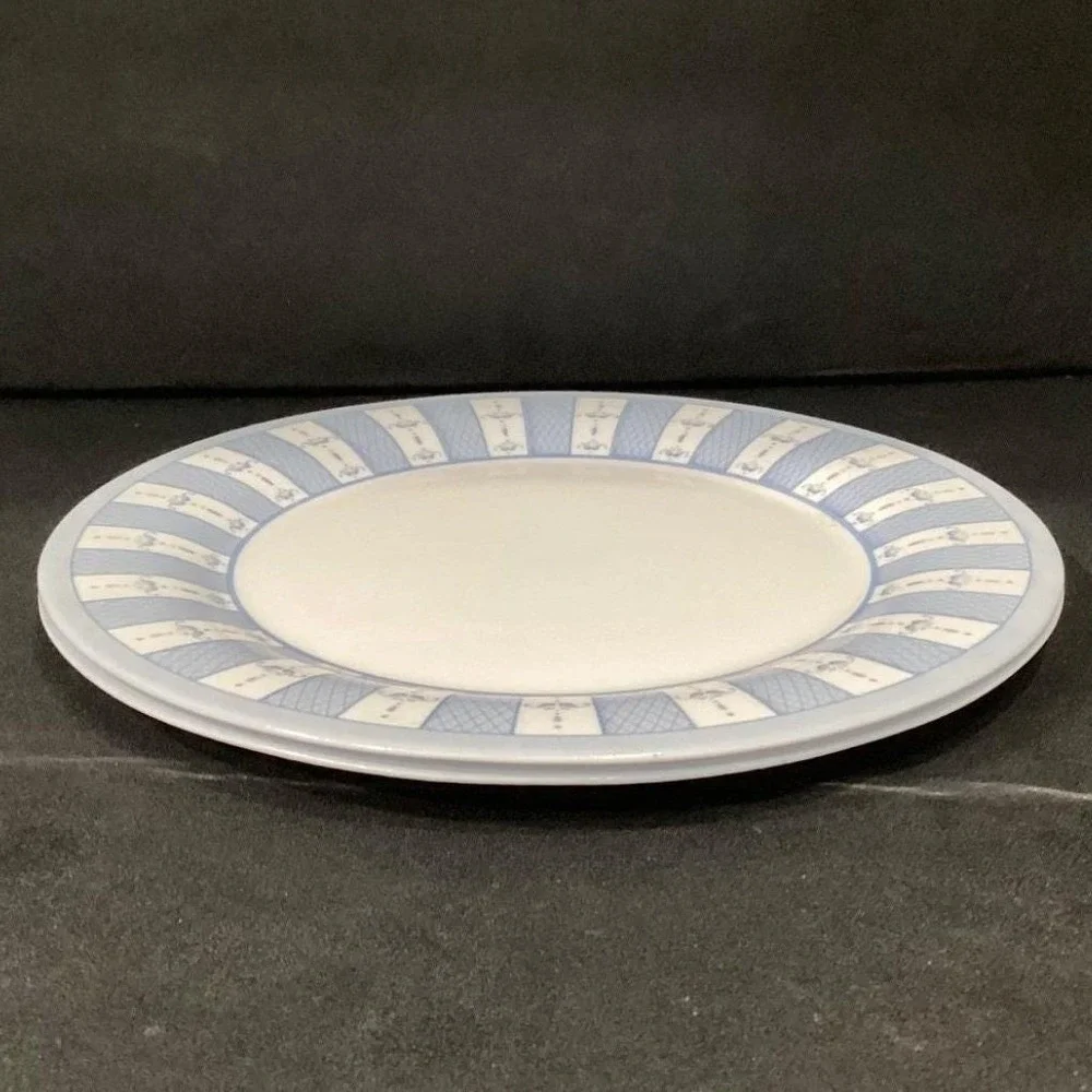 Martha Stewart Everyday Garden Trellis Dinner Plates, Set‎ of 2, White Stoneware